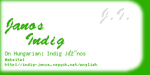 janos indig business card